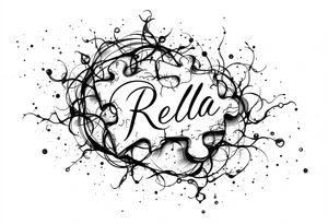 Puzzle piece tattoo on side of the neck that says Rella in the middle tattoo idea