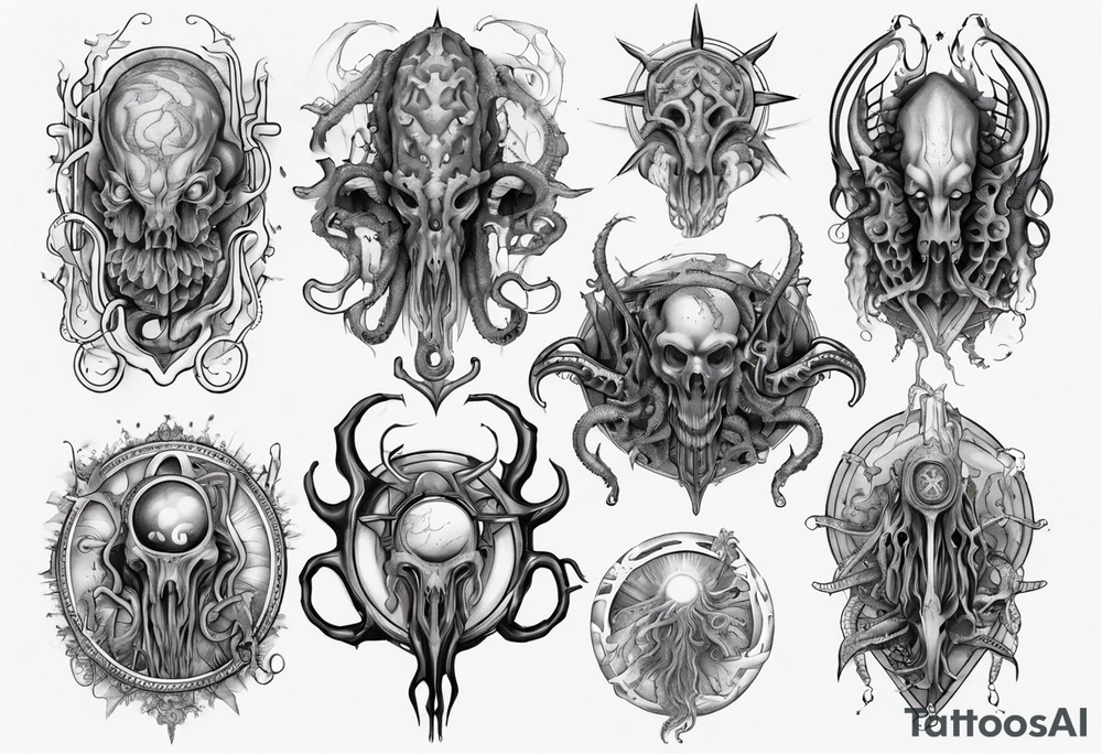 lovecraft myth tattoo tattoo idea