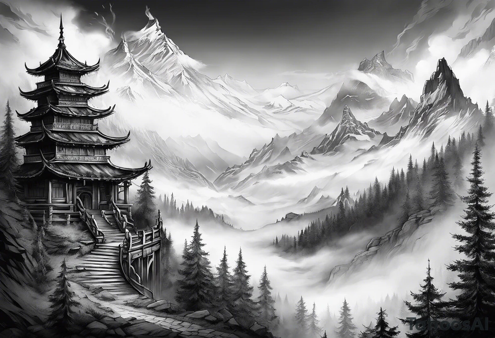 Valhalla  mist fog tattoo idea