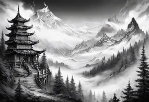 Valhalla  mist fog tattoo idea