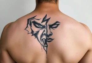 pencil sketch of dark and light emotion tattoo idea