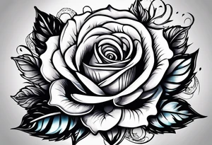 beautiful rose tattoo for buttcheek back upper thigh, streetstyle, urban, hip-hop,rap tattoo idea