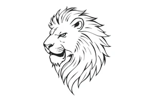 powerful lion tattoo idea