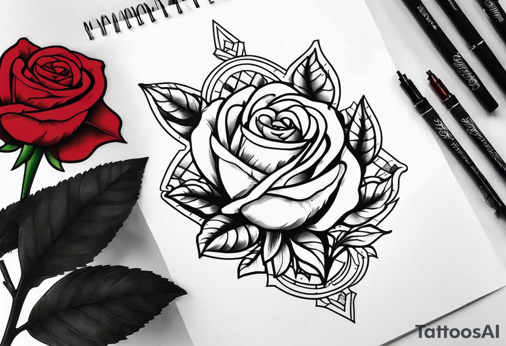 Leuchtturm Stacheldraht Rosen Herz tattoo idea