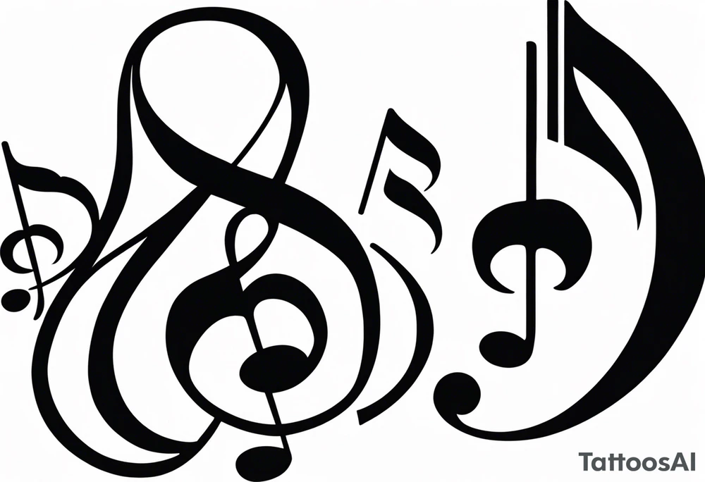 Music Notes Melody tattoo idea