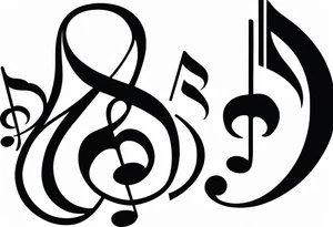 Music Notes Melody tattoo idea