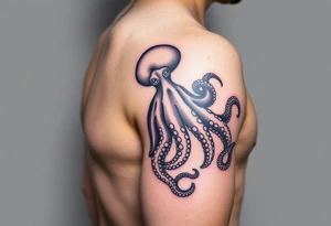 Colorful Octopus on right forearm tattoo idea