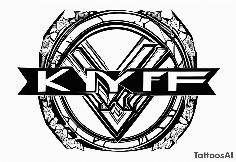 “KYDF” in borderlands font tattoo idea