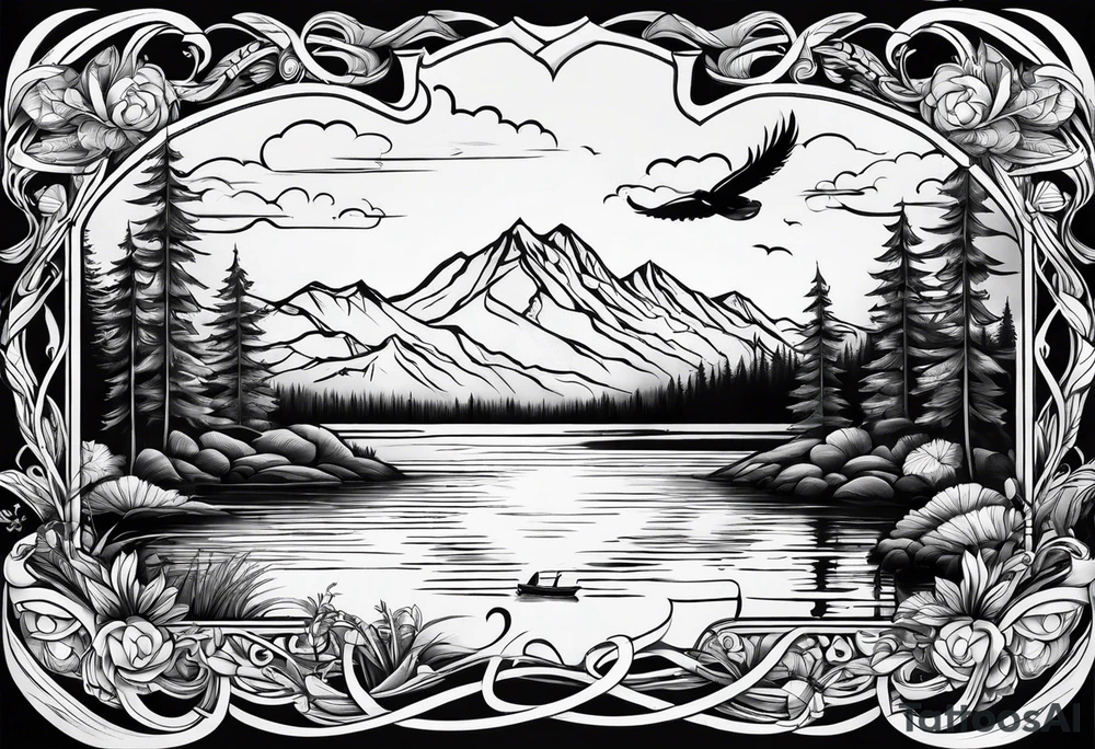 Lake life & infinity sign tattoo idea
