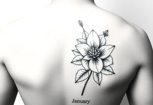 January December july birth Flower tattoo idea