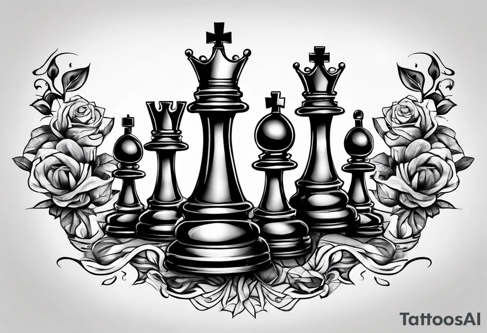 King chess liece tattoo idea