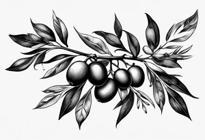 An olive branch wrap for the forearm that converts into a thorn crown at the bottom tattoo idea
