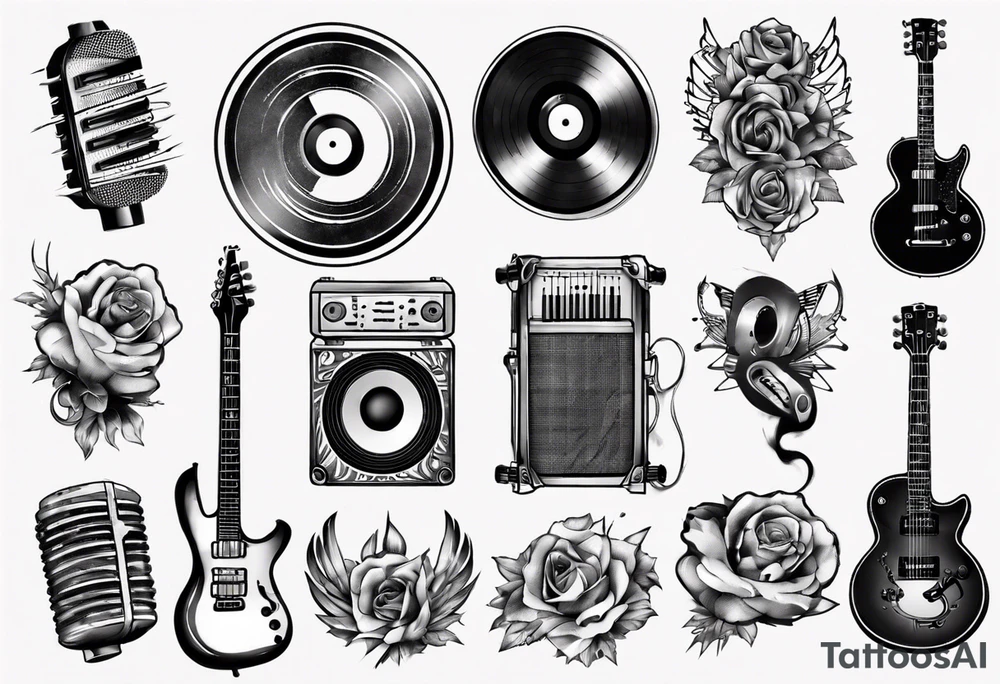 music sound tattoo idea