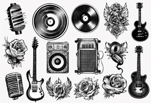 music sound tattoo idea