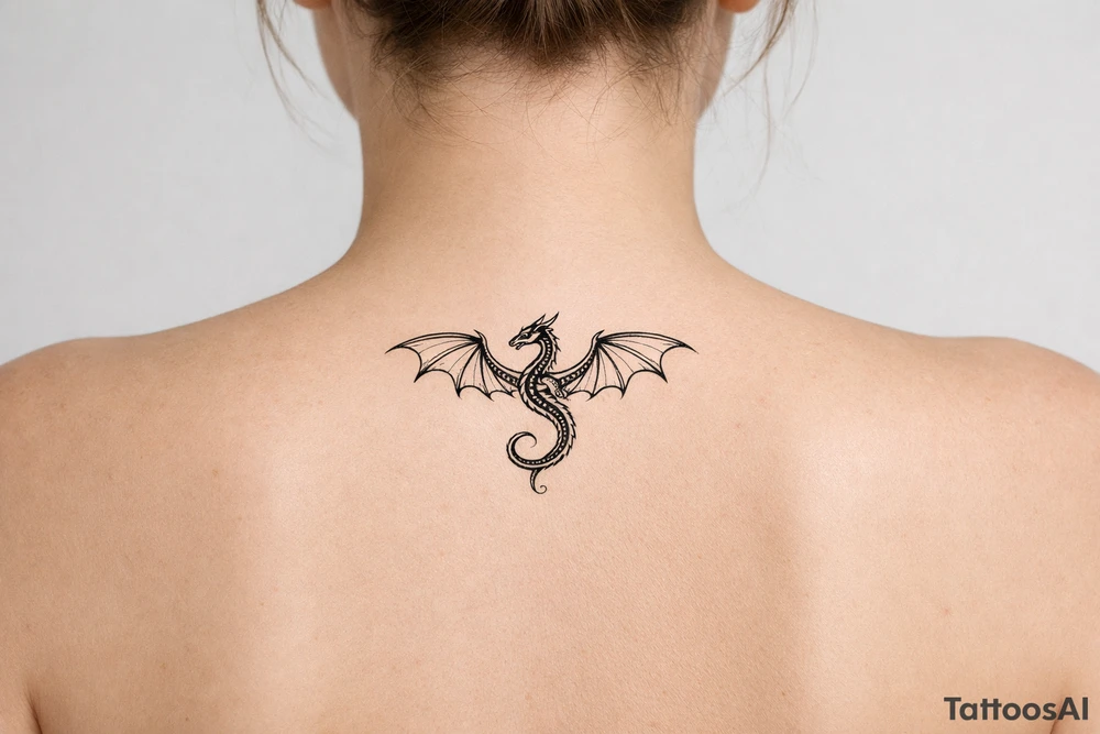 Fourth wing dragon tattoo tattoo idea