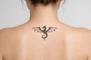 Fourth wing dragon tattoo tattoo idea