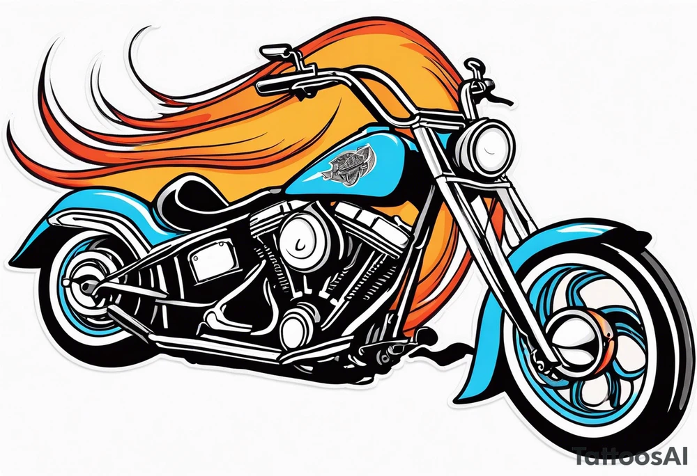 Reaper on a Harley Davidson tattoo idea