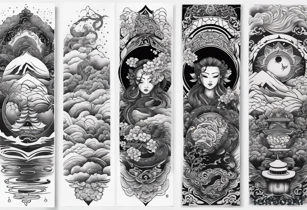 Reincarnation long forearm tattoo tattoo idea