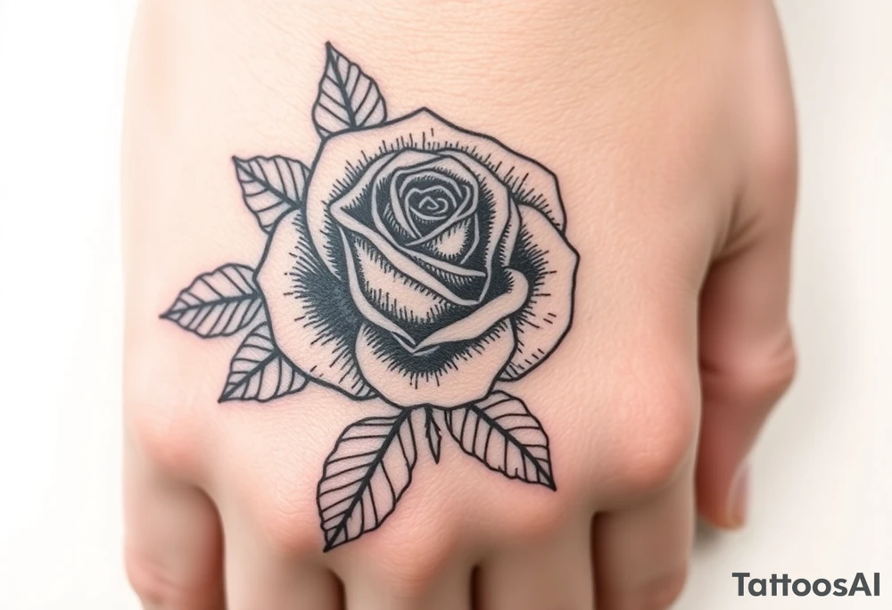 Rose with dates tattoo idea