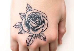 Rose with dates tattoo idea