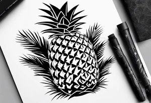 Half pineapple half grenade tattoo idea