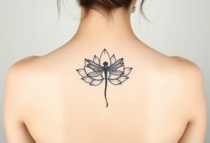 Lotus with dragonfly tattoo idea