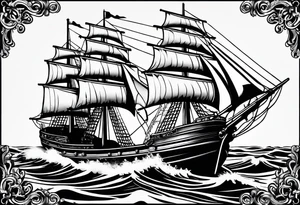 full sleeve nautical tattoo idea