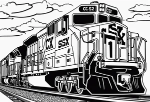 CSX train tattoo idea
