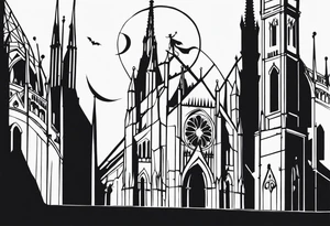 Jack Skellington with duomo milano tattoo idea