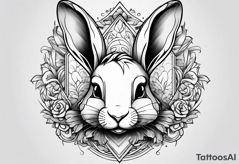 create tattoo sketch in minimalism with rabbit without background tattoo idea create tattoo sketch in minimalism with rabbit without background tattoo idea