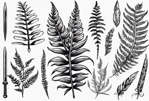 Swordfern tattoo idea