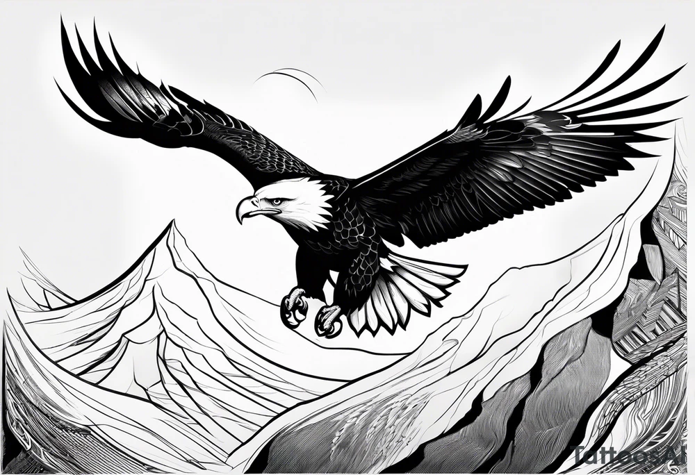 Swooping Eagle tattoo idea