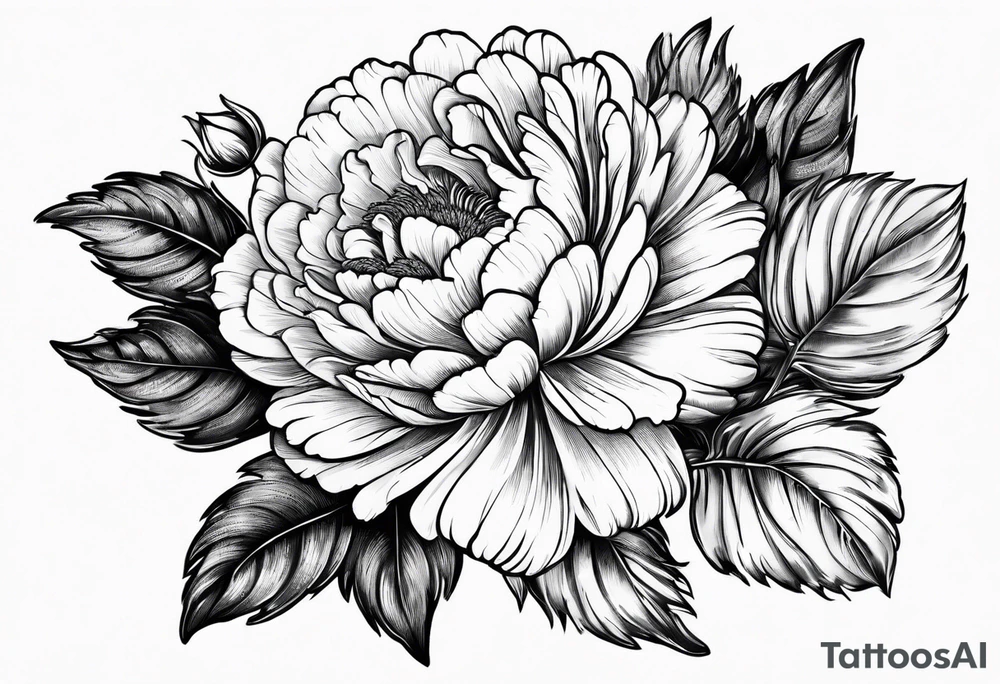 Vintage pocket waych with marigold flower. tattoo idea