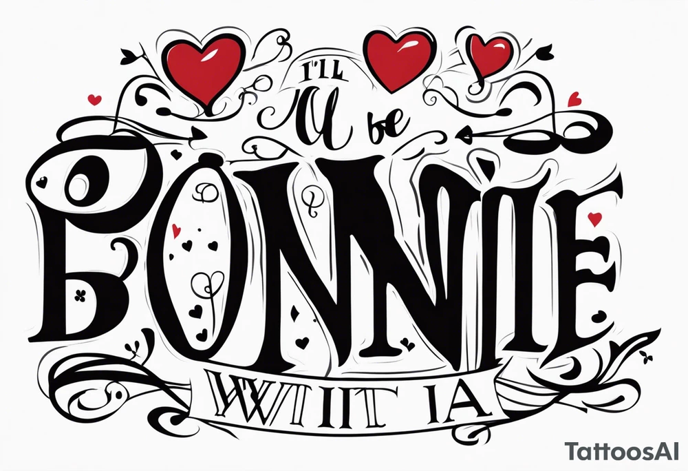 I’ll be yo Bonnie with a heart tattoo idea