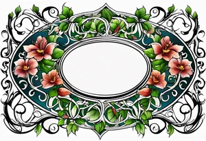 Oval vines, wrapping tattoo idea