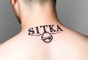 Create a small 
tattoo with the word the word SITKA and an Irish claddagh ring tattoo idea