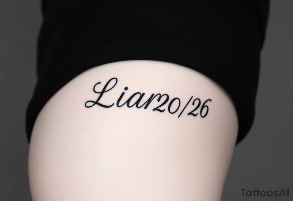 Liam 
07/20/26

Fancier lettering like calligraphy or graffiti tattoo idea