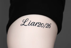 Liam 
07/20/26

Fancier lettering like calligraphy or graffiti tattoo idea