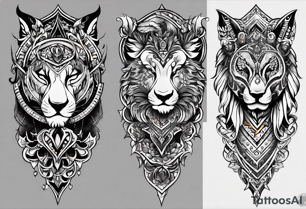 Something badass that has to do with my zodiac which is Sagittarius and my last name which is Valentine and I’m from Ohio and I’m white. This is a sleeve that has to cover up a big upper bicep piece and a forearm piece tattoo idea
