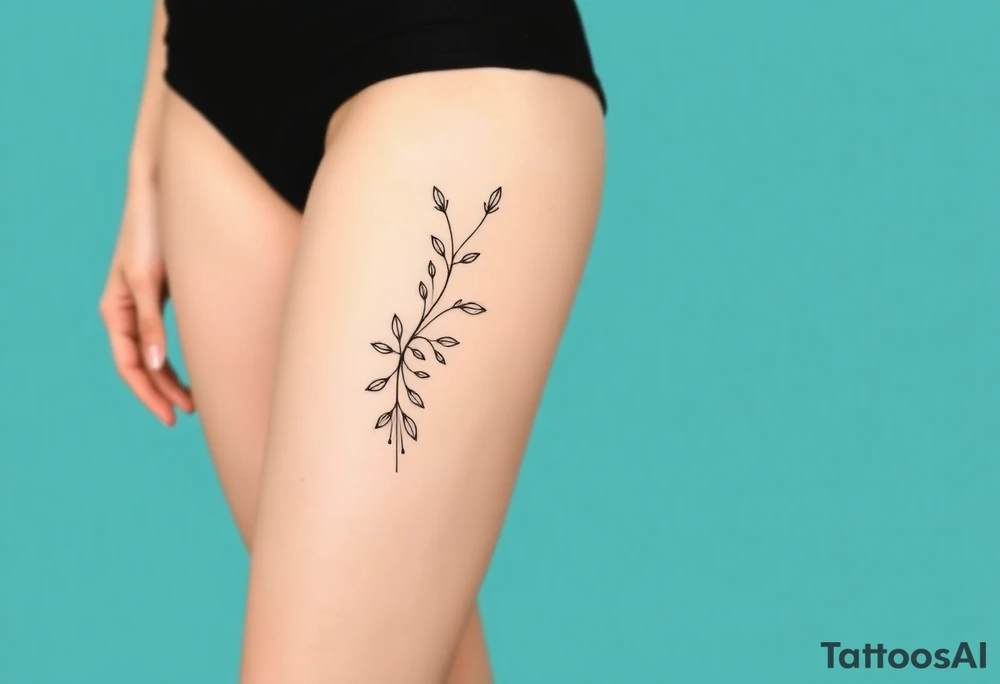 Female, thigh, sexy tattoo idea