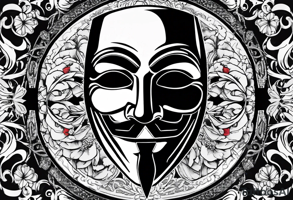 v for vendetta, mask only. No hat. tattoo idea