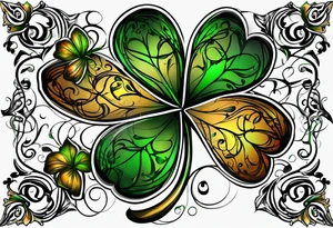 4 leaf clover tattoo idea