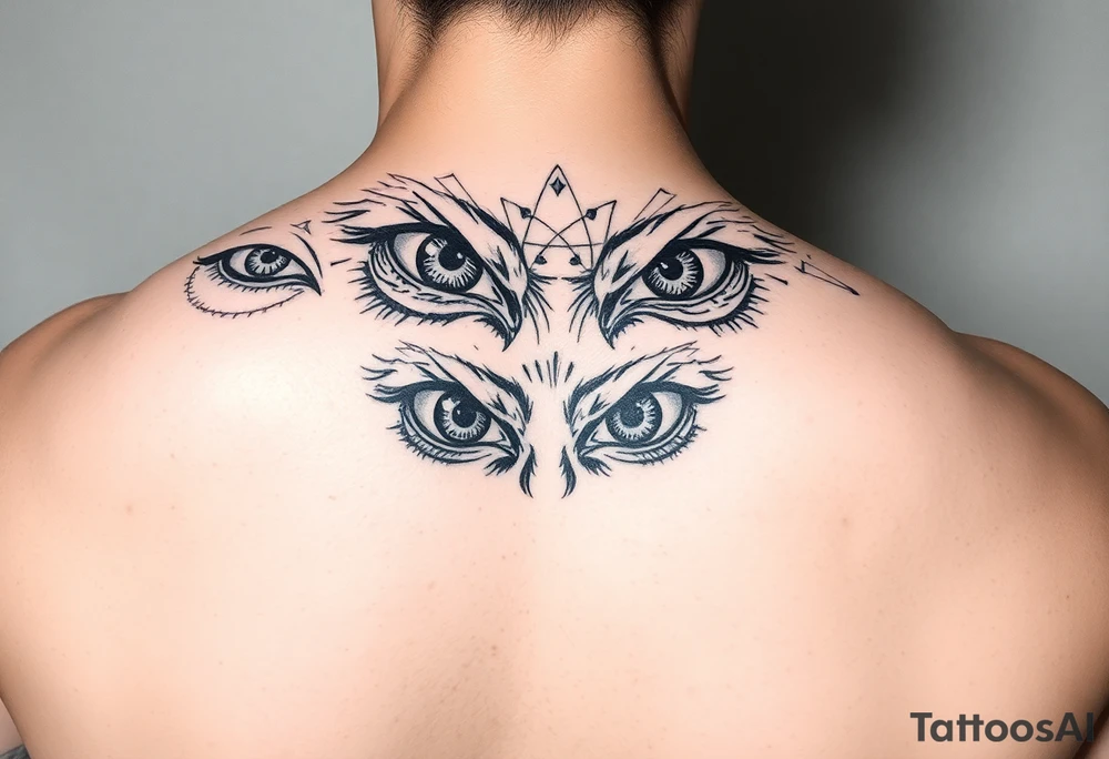 A bunch of eyes big and small tattoo idea