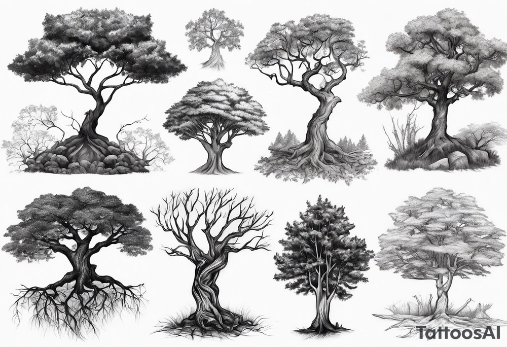 branches tree names tattoo idea
