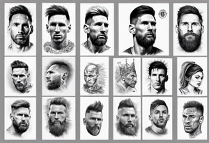Icons portraits 
ARM SLEEVE 
REALISTIC
messi tattoo idea