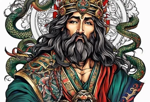 Almighty Jesus killed the Serpent tattoo idea
