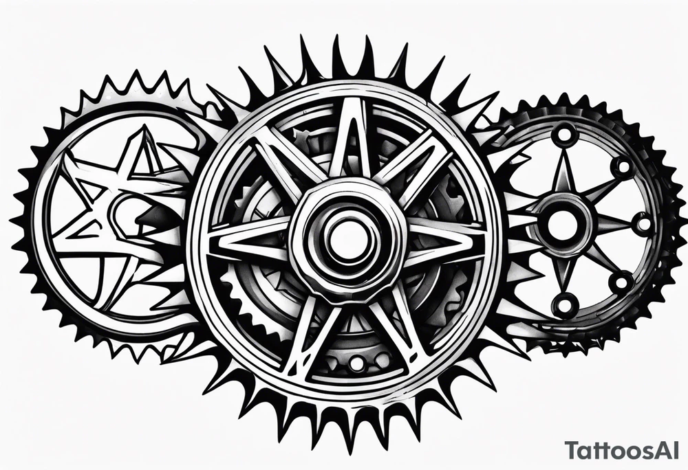 sprocket with chain tattoo idea