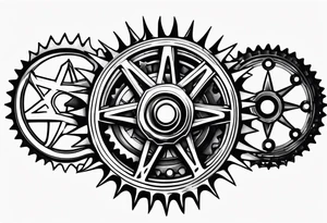 sprocket with chain tattoo idea