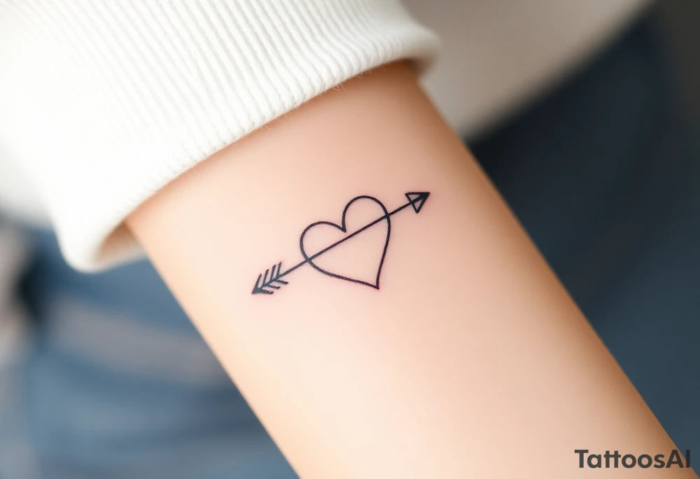 Heart arrow 3_26_1973 tattoo idea