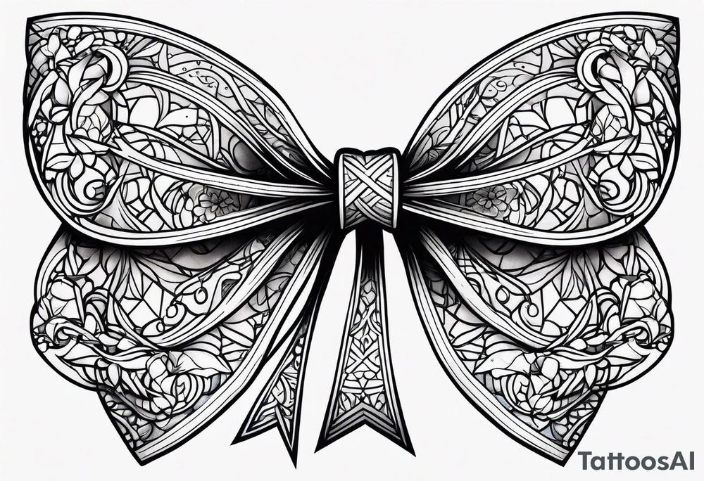 Lacy bow tattoo idea